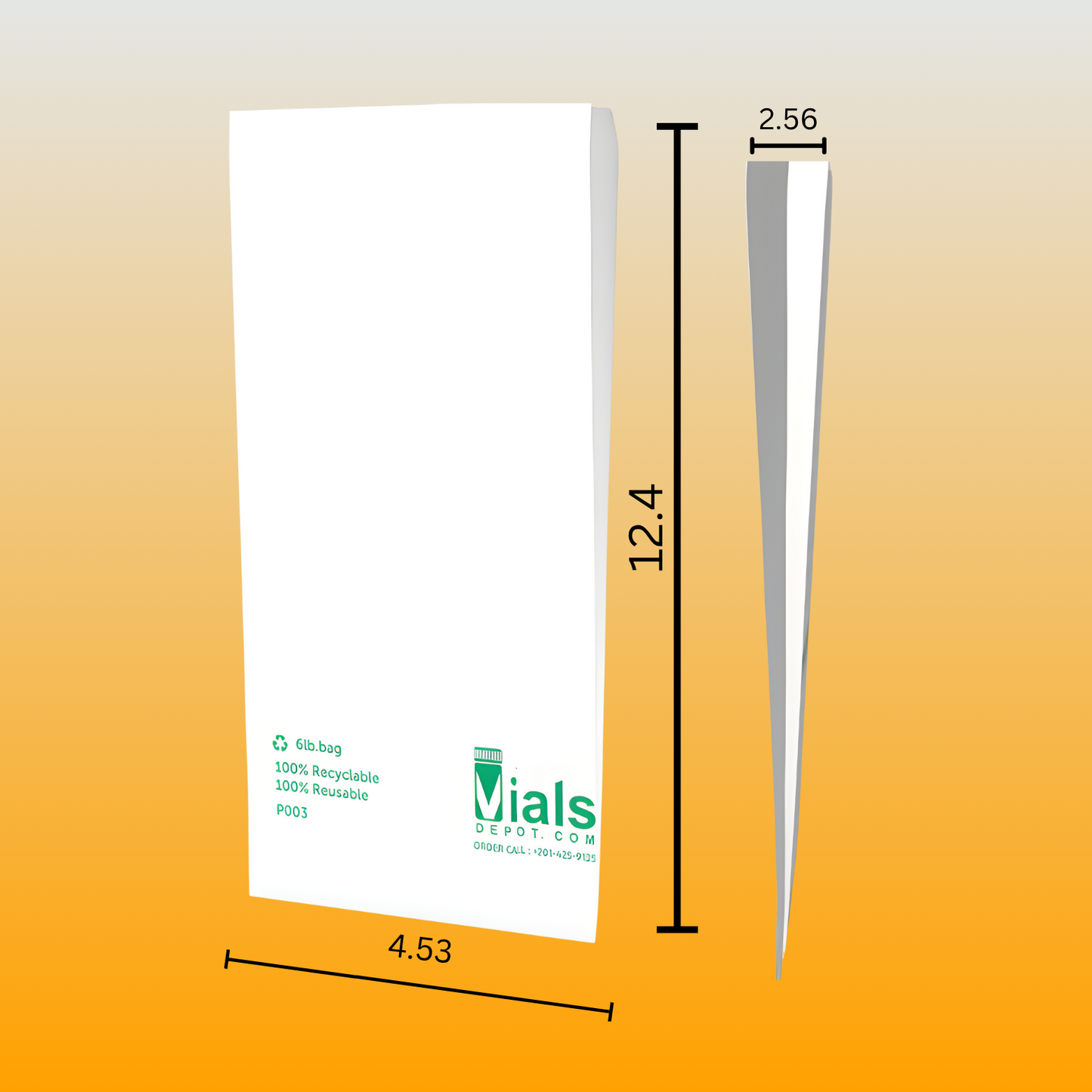 ApotheCarry V-001 Paper Prescription Bags - 4.5"X1"X12.5" - 2000 Bags/case