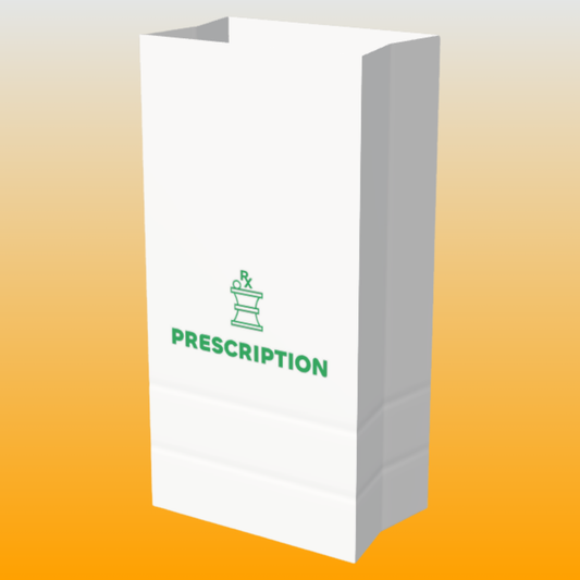 ApotheCarry FB-001 Paper Prescription Bags - 6"X3.5"X11" - 1000 Bags/case