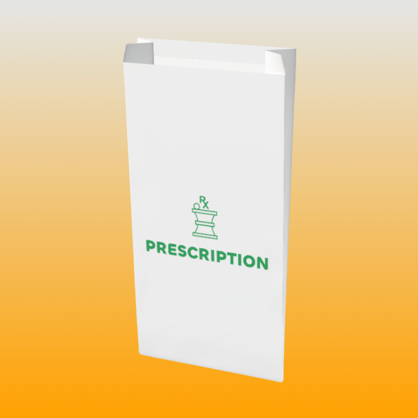 ApotheCarry V-001 Paper Prescription Bags - 4.5"X1"X12.5" - 2000 Bags/case